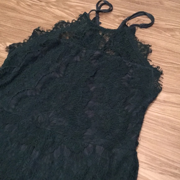 NWT Free People She’s got in green lace slip sizeL - Picture 3 of 8